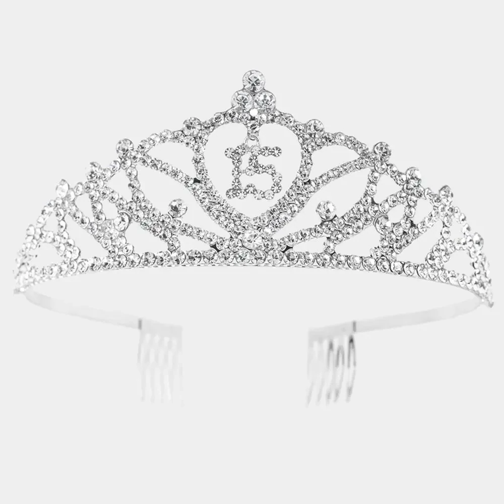 Rhinestone 15 B-Day Tiara+