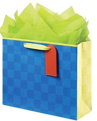 Grid &amp; checkerboard Gift Bag+