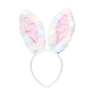 Pink Light-up Bunny Ear Headband+