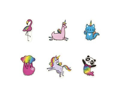 Unicorn Animal Pencil Topper Favors 6ct++