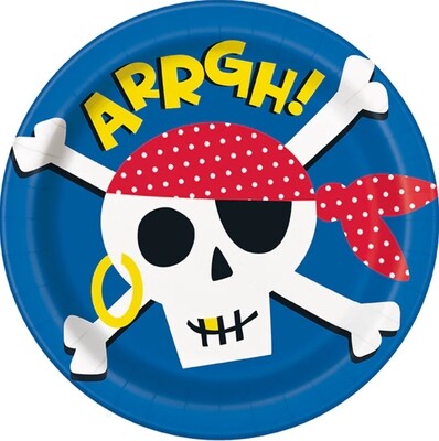 Ahoy Pirate 9&quot; Dinner Plates 8ct+