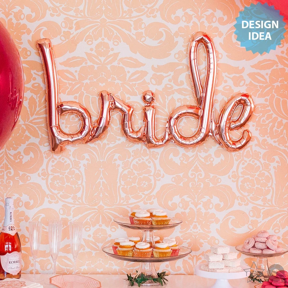 33’’ Script Air filled Rose Gold (BRIDE)+