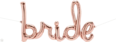 33’’ Script Air filled Rose Gold (BRIDE)+