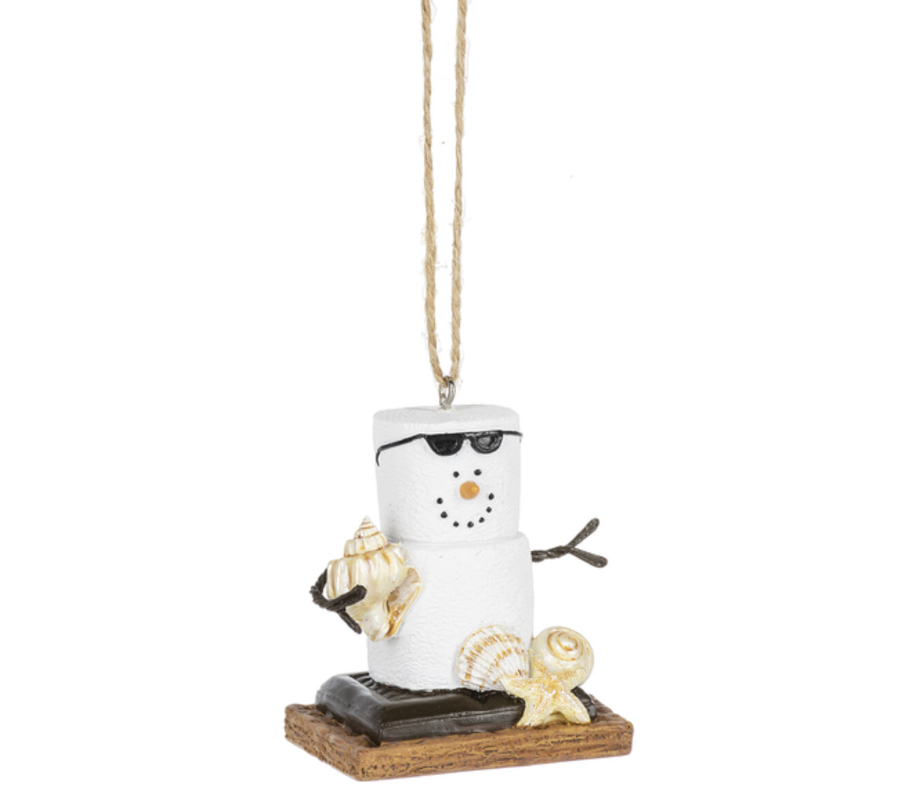S’mores coastal Ornament+, Style: Seashell ornament