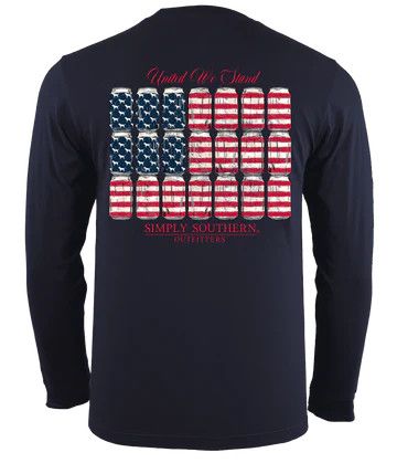 Simply Southern United We Stand Long Sleeve Shirt+, Size: Medium