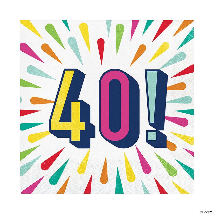 Birthday Burst Napkins+, Style: 40!