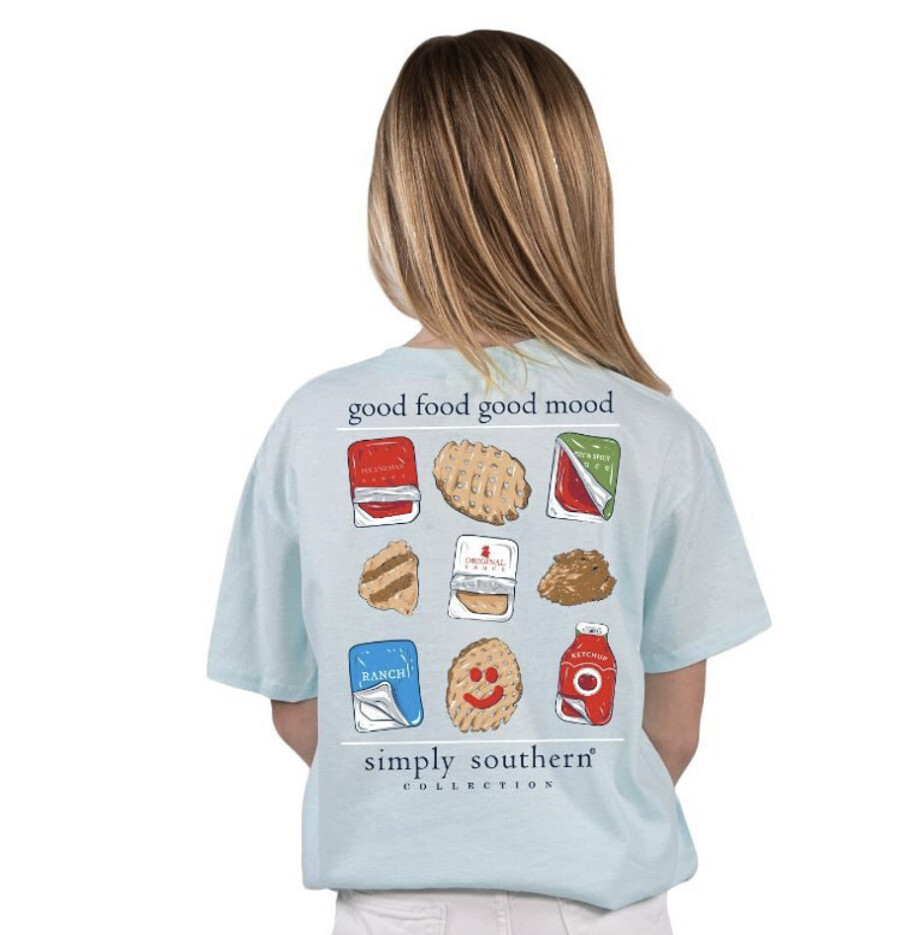 Simply Southern Short Sleeve Chicken Ice +, Size: Youth Small