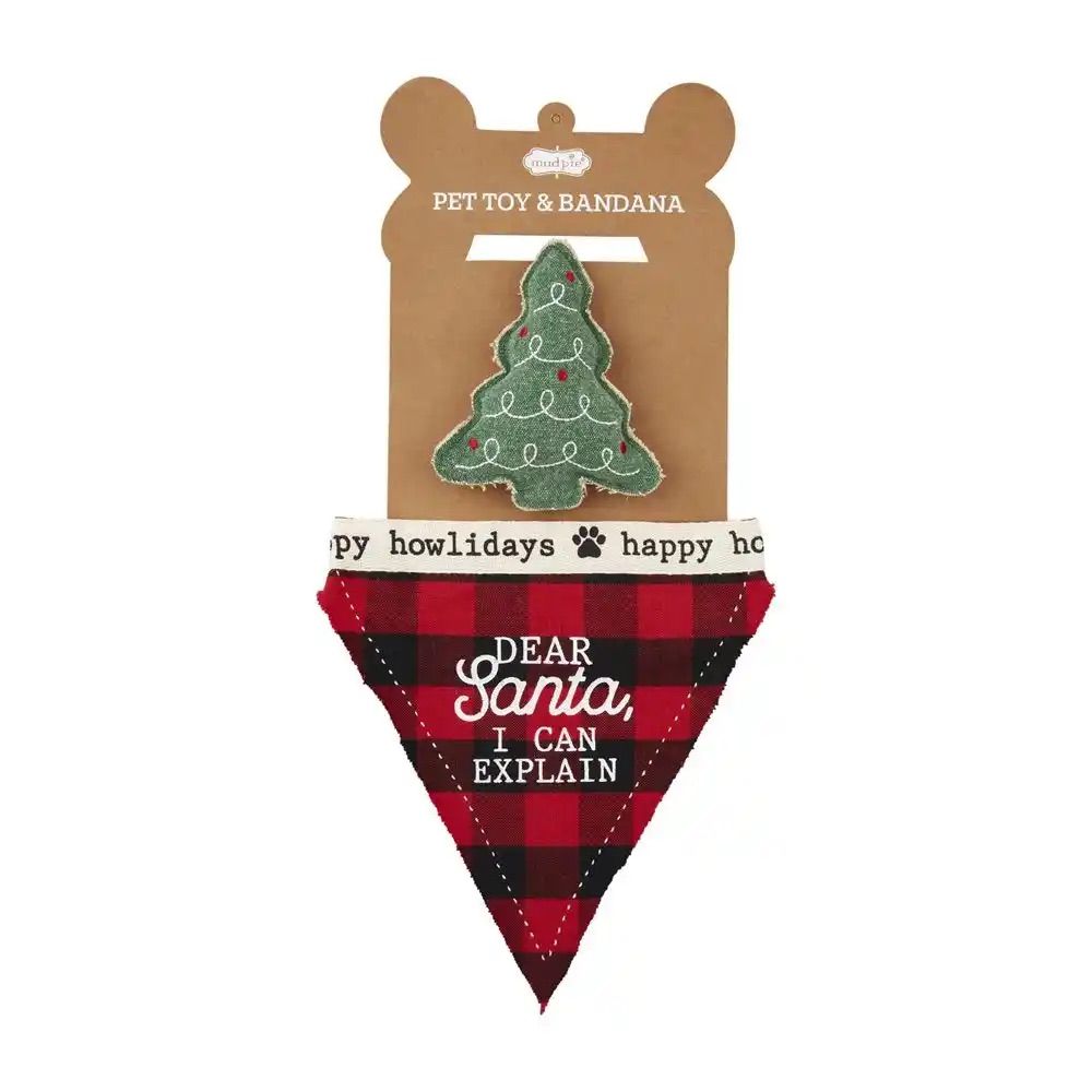 Christmas Pet Toy &amp; Bandana Set+, Style: Deer Santa