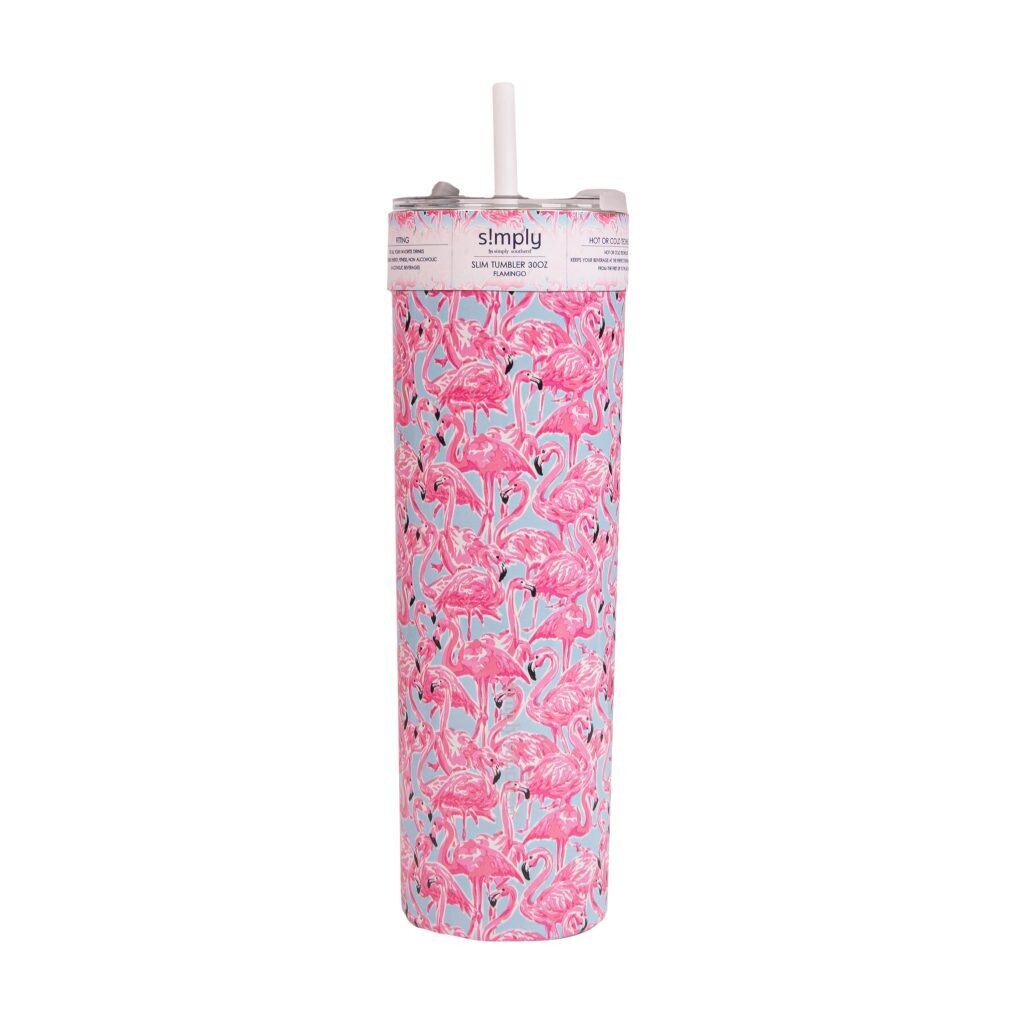 Simply Southern 30oz Slim Tumbler+, Style: Flamingo