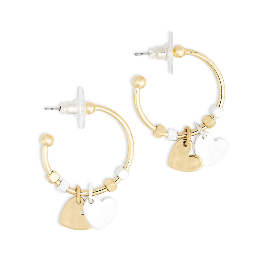 Giving Earrings +, Style: Double Heart