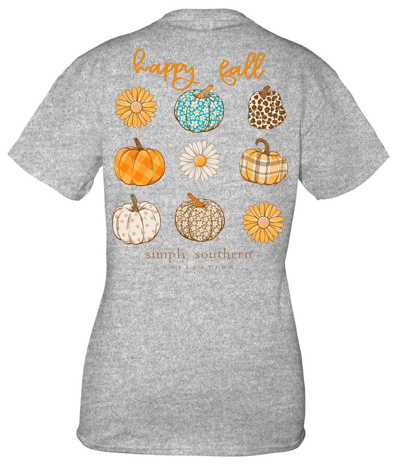 Simply Southern Happy Fall Short Sleeve Shirt+, Size: Small