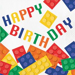 Block Party Birthday Lunch Napkins 16ct AMZ+
