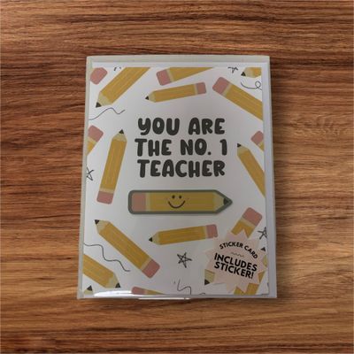 You Are The Number 1 Teacher Greeting Card +