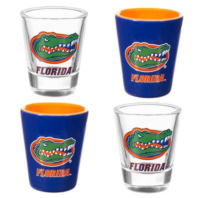 UF GO GATORS 4- Piece Ceramic and Glass 2oz Set+