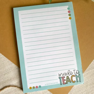 Made To Teach Notepad +