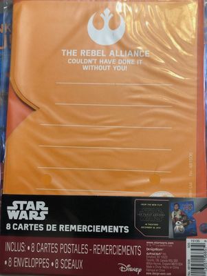 Star Wars Thank You Notes 8ct+