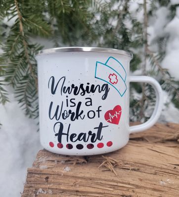 Nursing is a Work of Heart Coffee Mug+