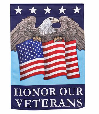 Honor Our Veterans Garden Flag+