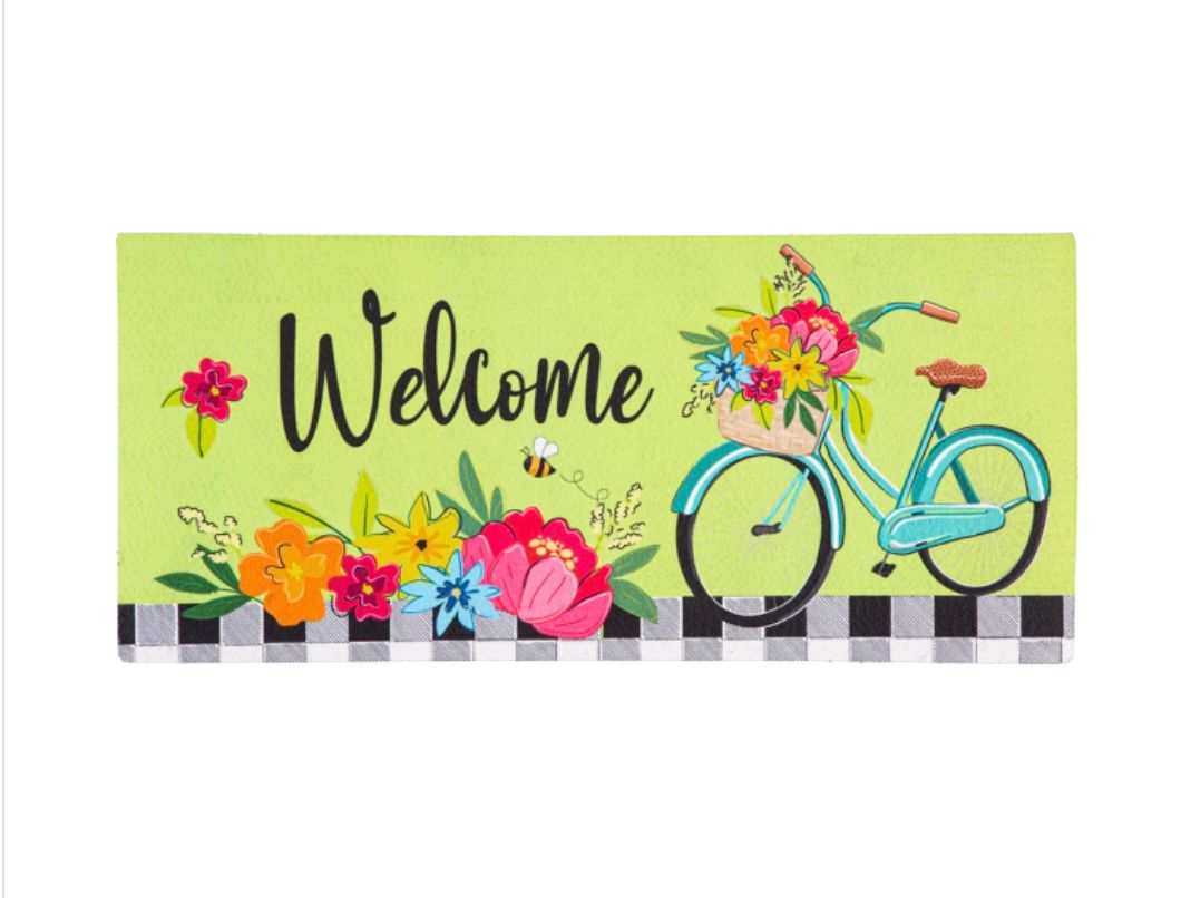 Welcome Bicycle Floral Sassafras Switch Mat +