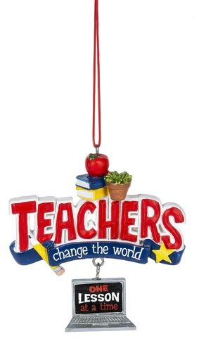 Virtual Teacher Ornament +, Style: Change The World