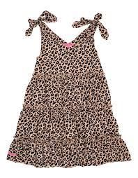 Simply Southern Gather Dress Leopard+, Size: Adult Small