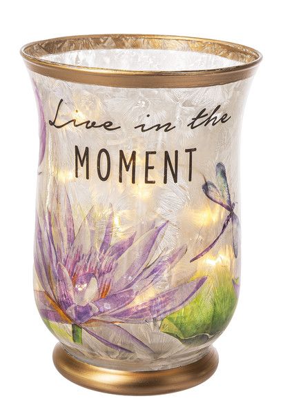 Dragonflies Jar with Light Decor+, Style: Live the moment