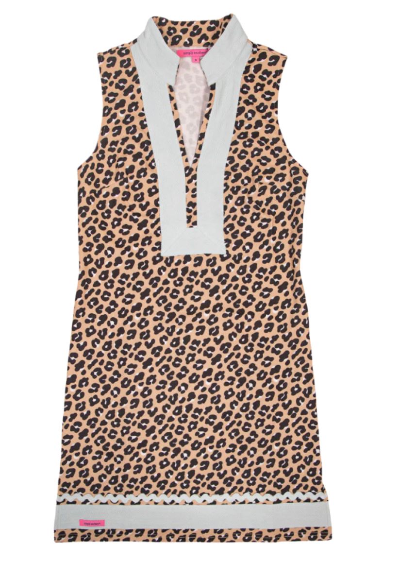 Simply Southern Tunic Dress Leopard+, Size: Small
