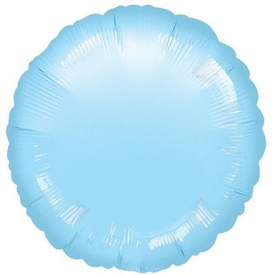 18” Pearl Pastel Blue Round  Mylar Balloon+