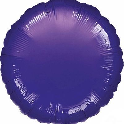 18” Purple Round Mylar Balloon+