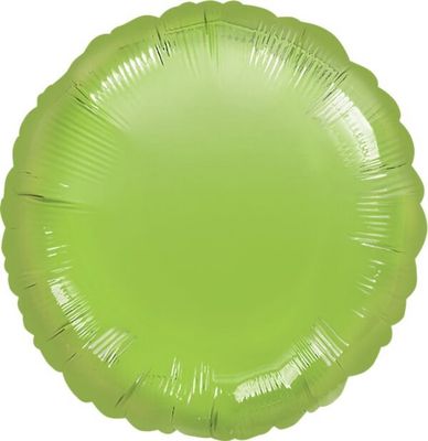 18” Lime Green Round Mylar Balloon+