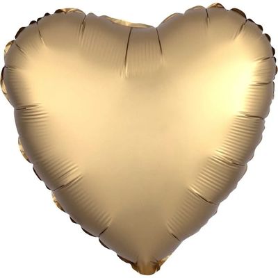 18” Chrome Gold Heart Balloon Mylar+