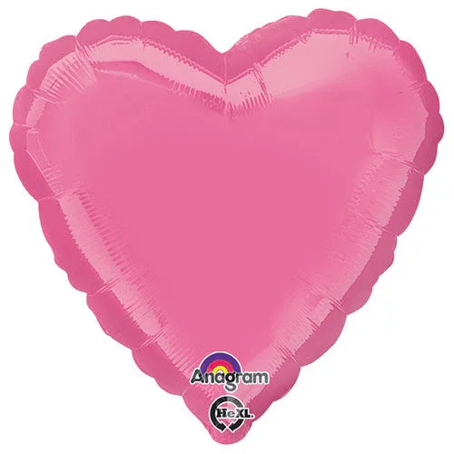18” Rose Pink Heart Mylar Balloon+