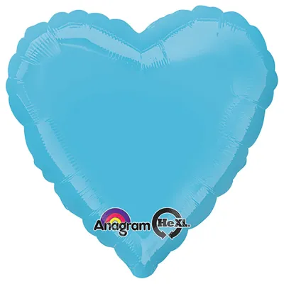 18” Caribbean Blue Heart+