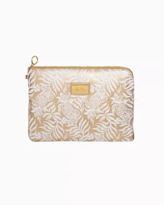 Lilly Pulitzer tech Pouch Set, Gold Metallic Bon Viants+