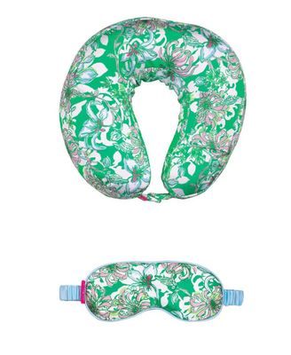 Lilly Pulitzer Neck Pillow and Eye Mask, Blossom Views+