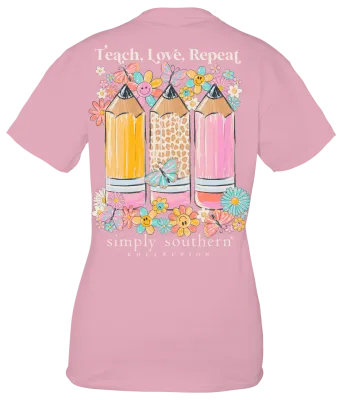 Simply Southern Teach, Love, Repeat Short Sleeve Tee+
