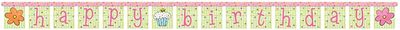 Garden Girl Happy Birthday Large Jointed Banner+