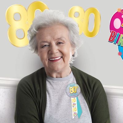 80th Birthday Rosette+