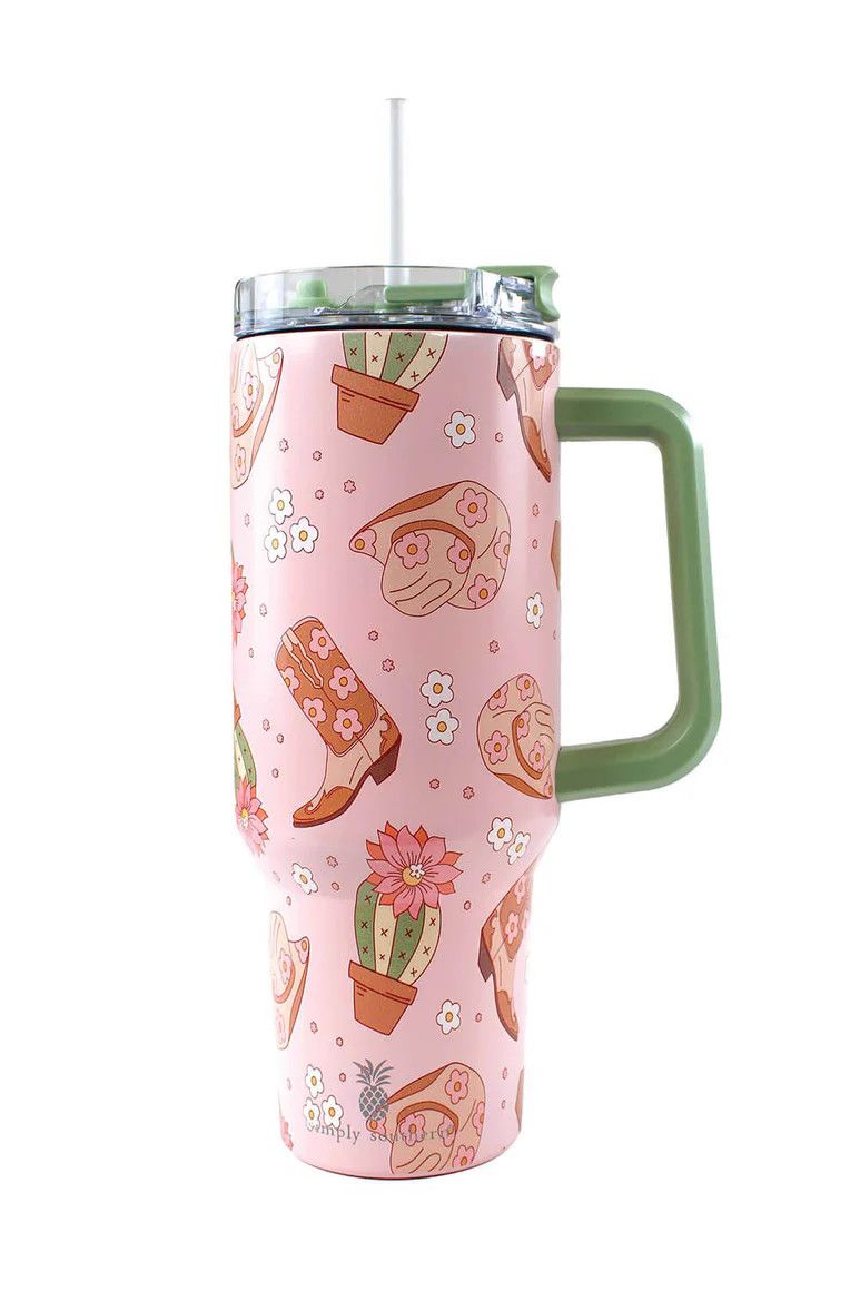 Simply Southern 40oz Tumbler with Straw and Lid+, Color: Western