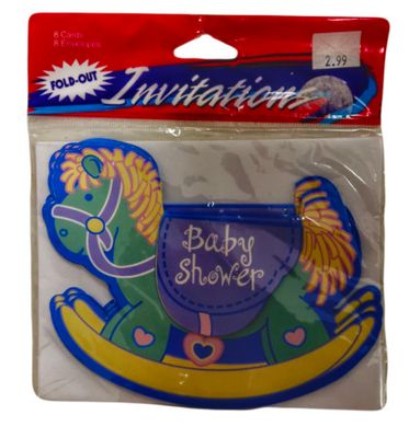 Rocking Horse Baby Shower Invitation 8ct+