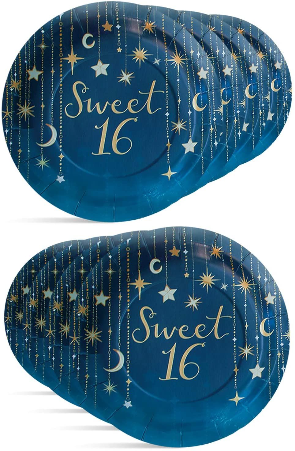Starry Night Sweet Sixteen 9&quot; Paper Plate AMZ+