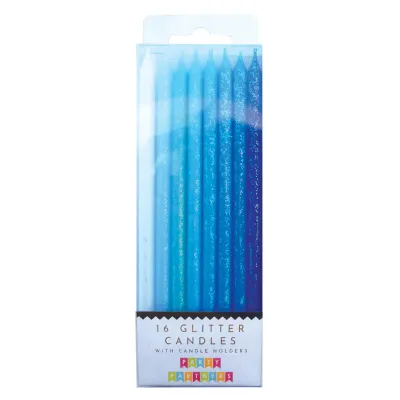 Tall Blue Gradient Candle Set +