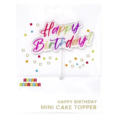 Mini Cake Topper- Birthday Rainbow+