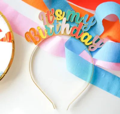 Its my Birthday Metal Headband+