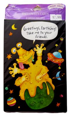 Greetings, Earthling! Halloween Cards 8 ct+