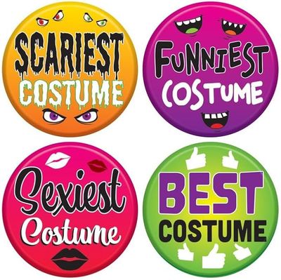 HALLOWEEN BEST COSTUME BUTTON AMZ+