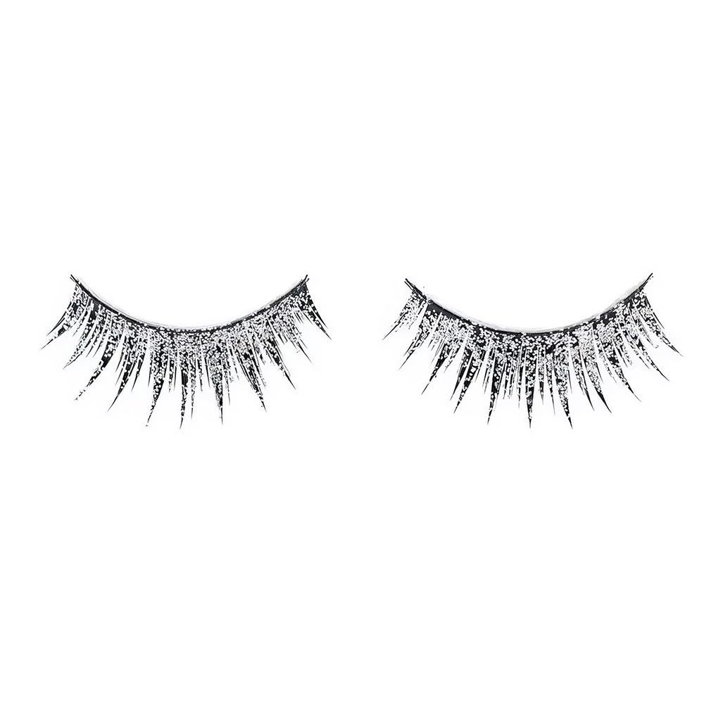 Eyelashes Silver Glitter AMZ+
