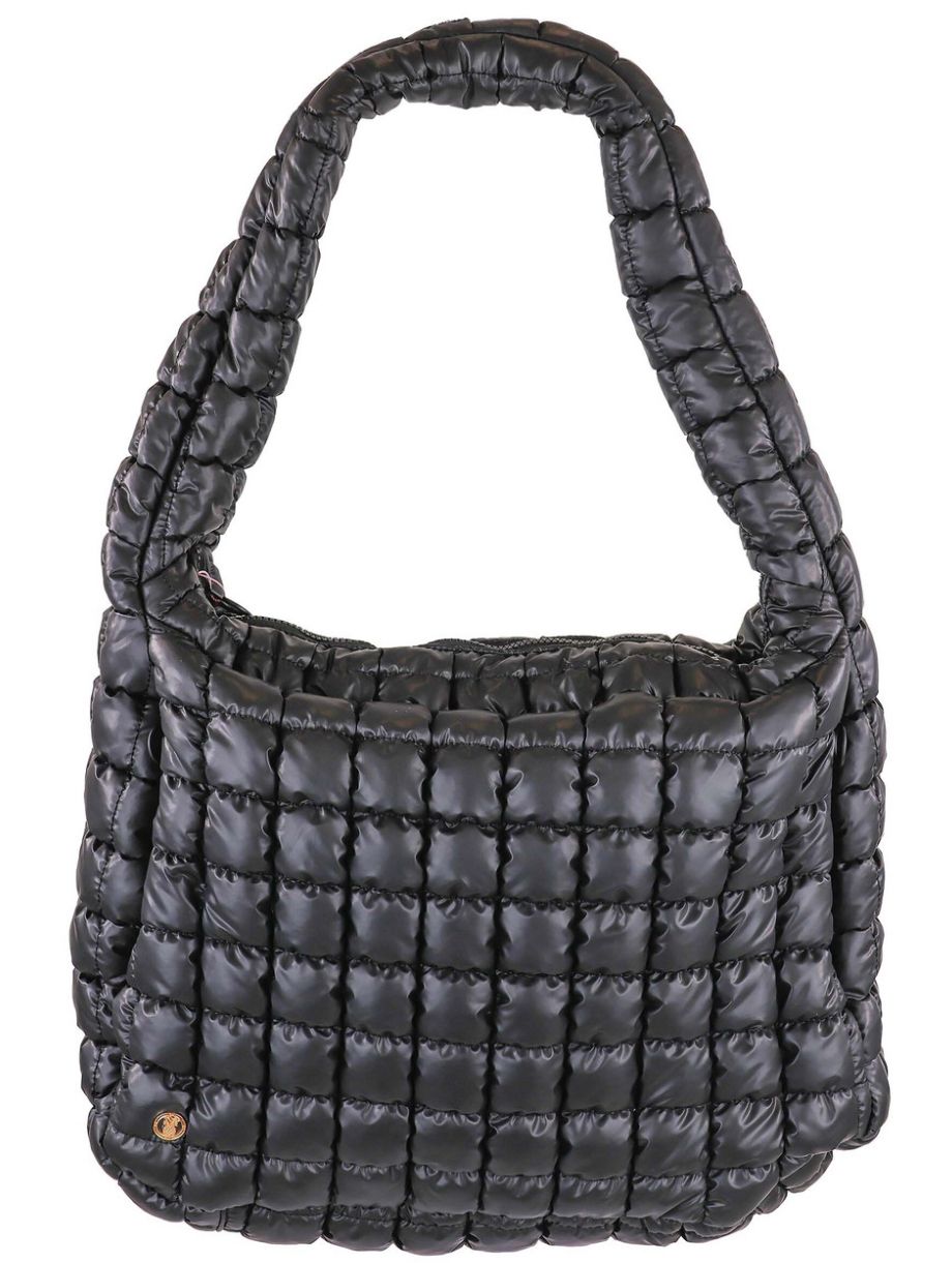 Simply Southern Puff Bag Hobo +, Color: Black