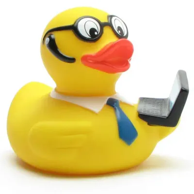 Rubber Duck with Laptop+