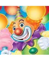Big Top Birthday Circus Clown Beverage Napkins AMZ+